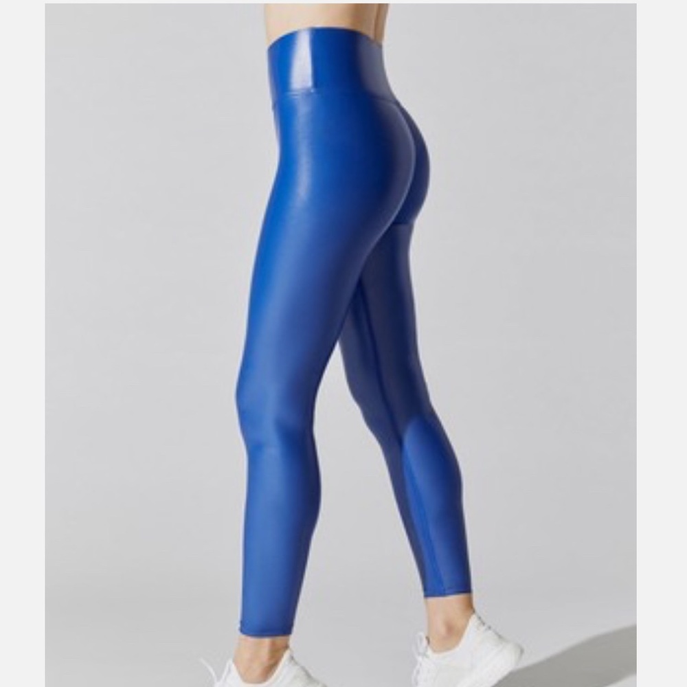 Carbon38 High Rise Full Length Legging Takara Shine Lazuli Blue